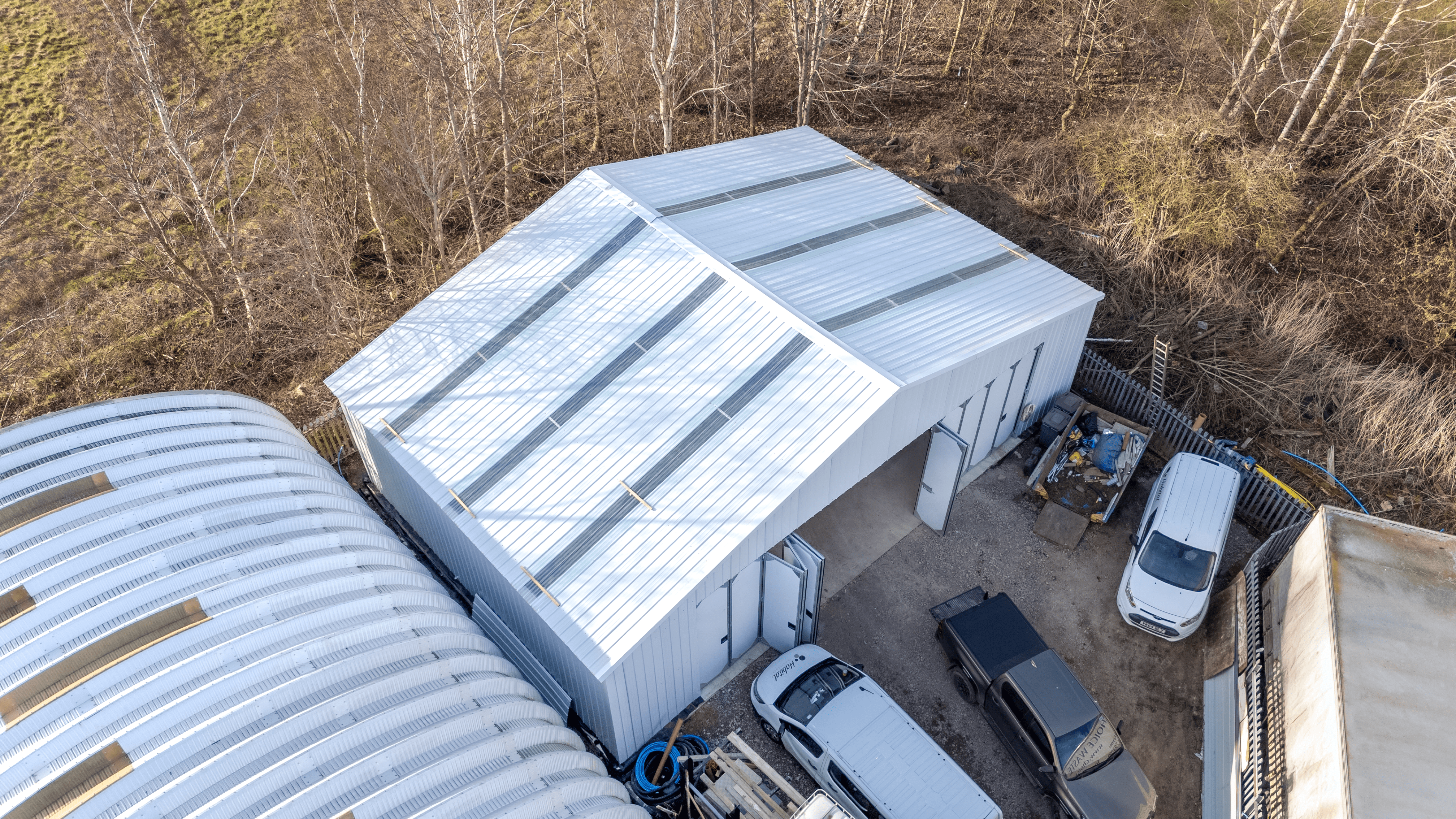 Hangar de aeronaves em aço