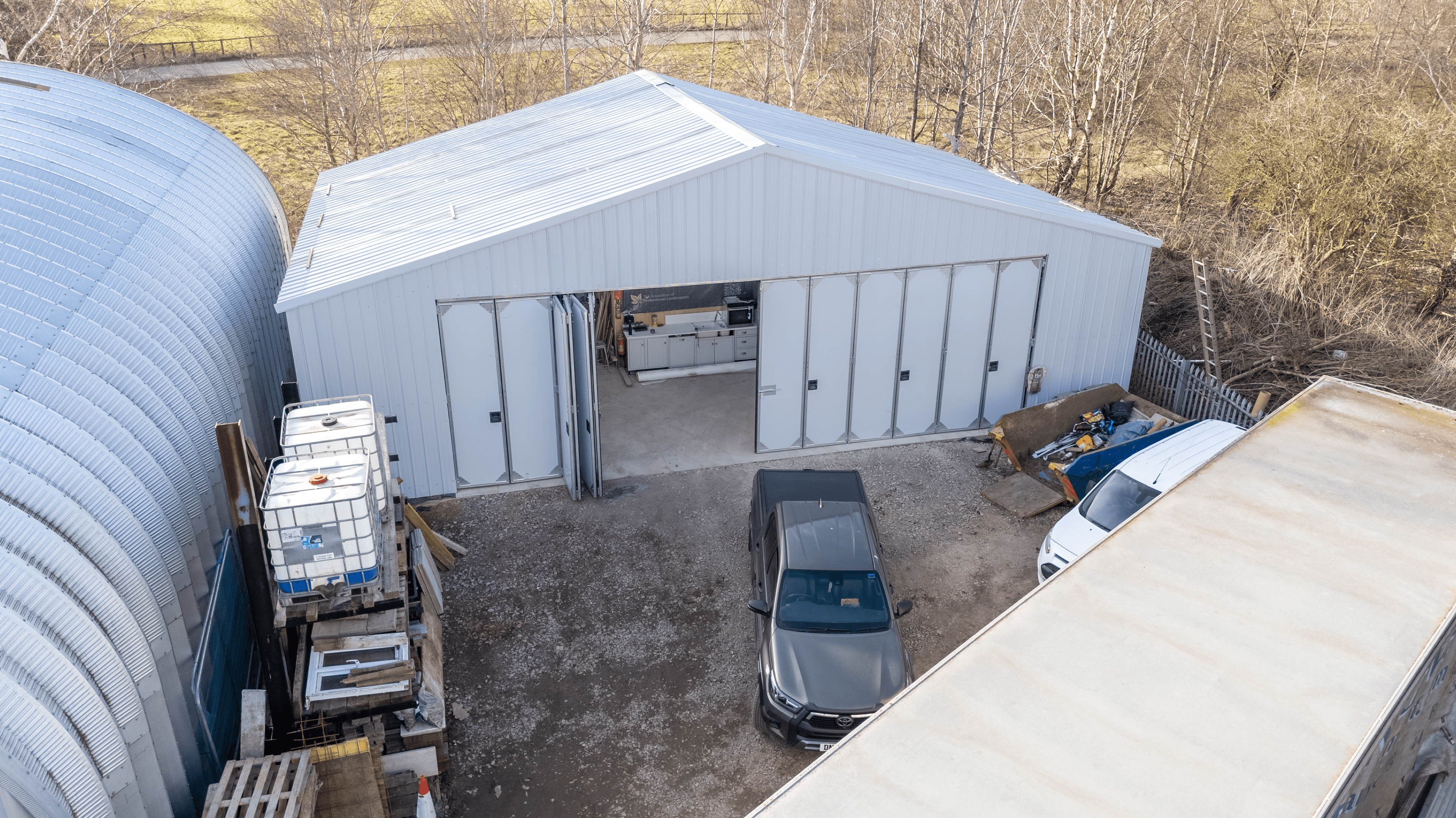 Hangar de aeronaves em aço