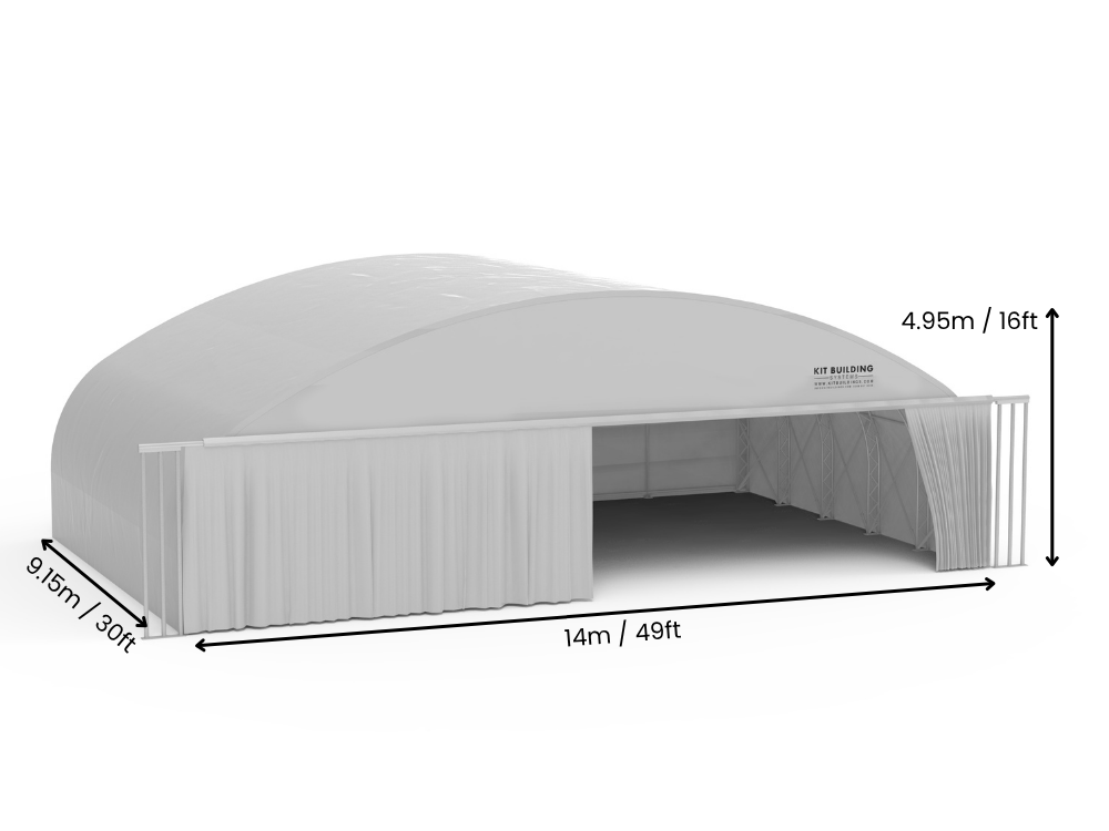 Hangar de Aeronaves de Tecido Verde