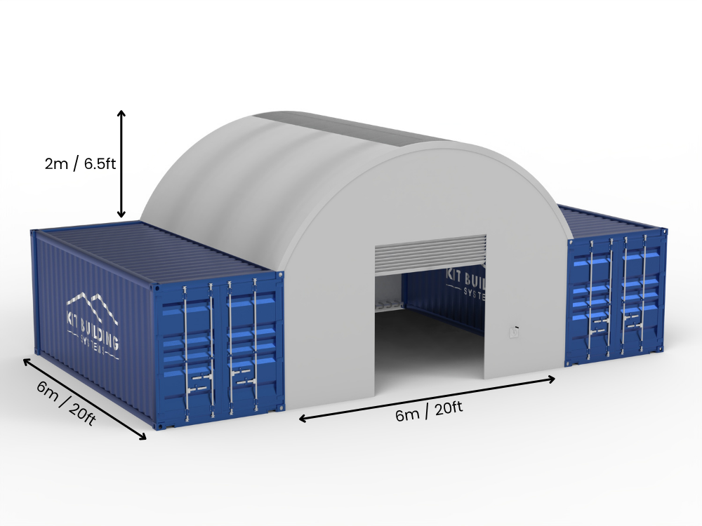 Coberturas para Contêiner - 20ft x 20ft x 6,5ft (6m x 6m x 2m)