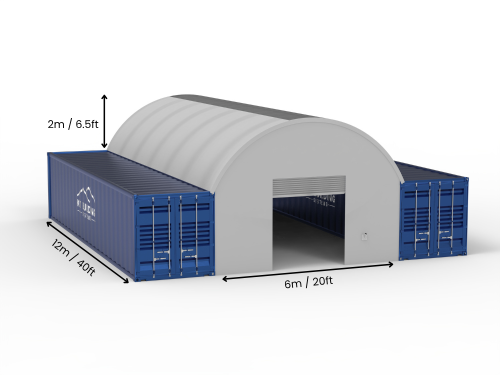 Coberturas para Contêiner - 20ft x 20ft x 6,5ft (6m x 6m x 2m)