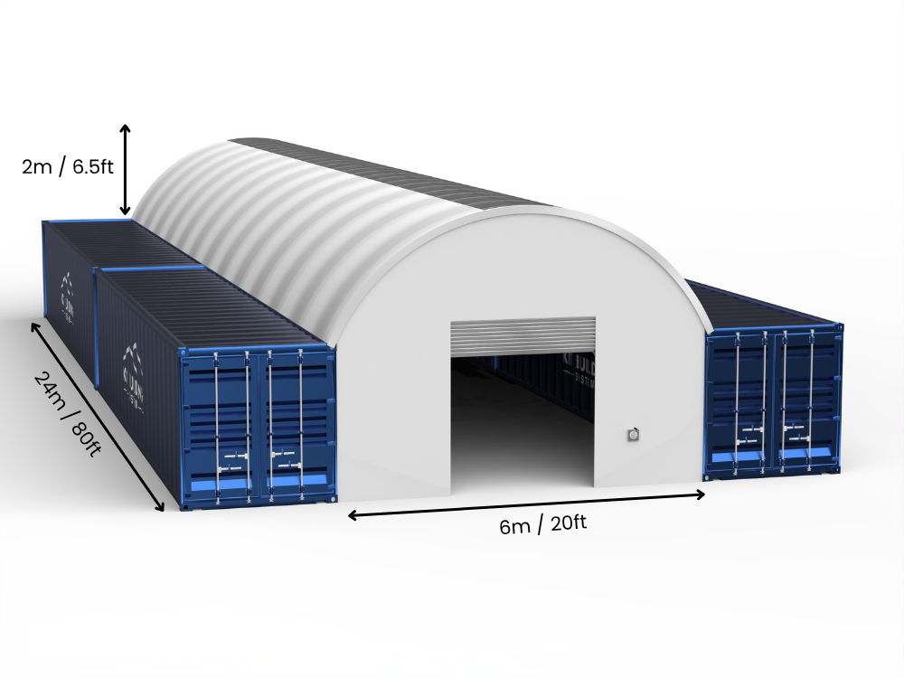 Coberturas para Contêiner - 20ft x 20ft x 6,5ft (6m x 6m x 2m)