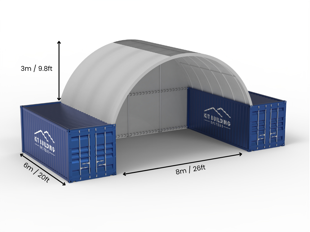 Coberturas para Contêiner - 26ft x 20ft x 10ft (8m x 6m x 3m)