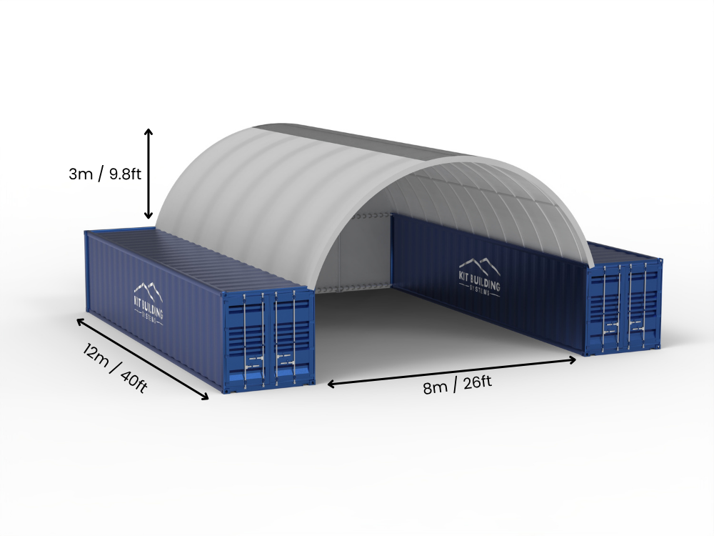 Coberturas para Contêiner - 26ft x 20ft x 10ft (8m x 6m x 3m)