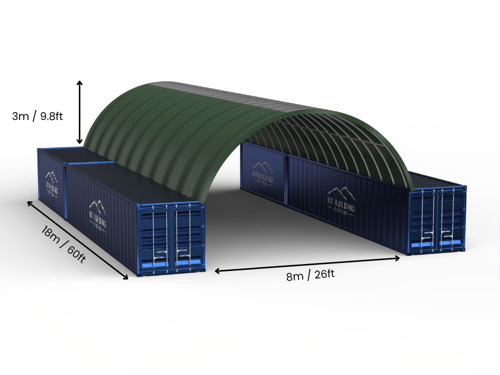 Coberturas para Contêiner - 26ft x 20ft x 10ft (8m x 6m x 3m)