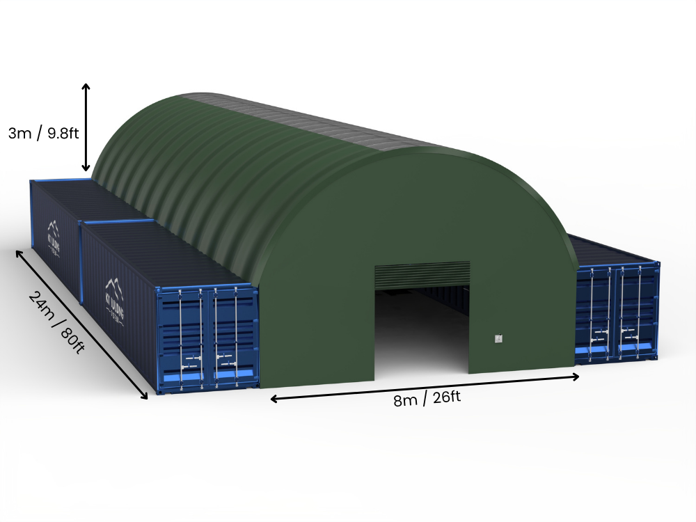 Coberturas para Contêiner - 26ft x 20ft x 10ft (8m x 6m x 3m)