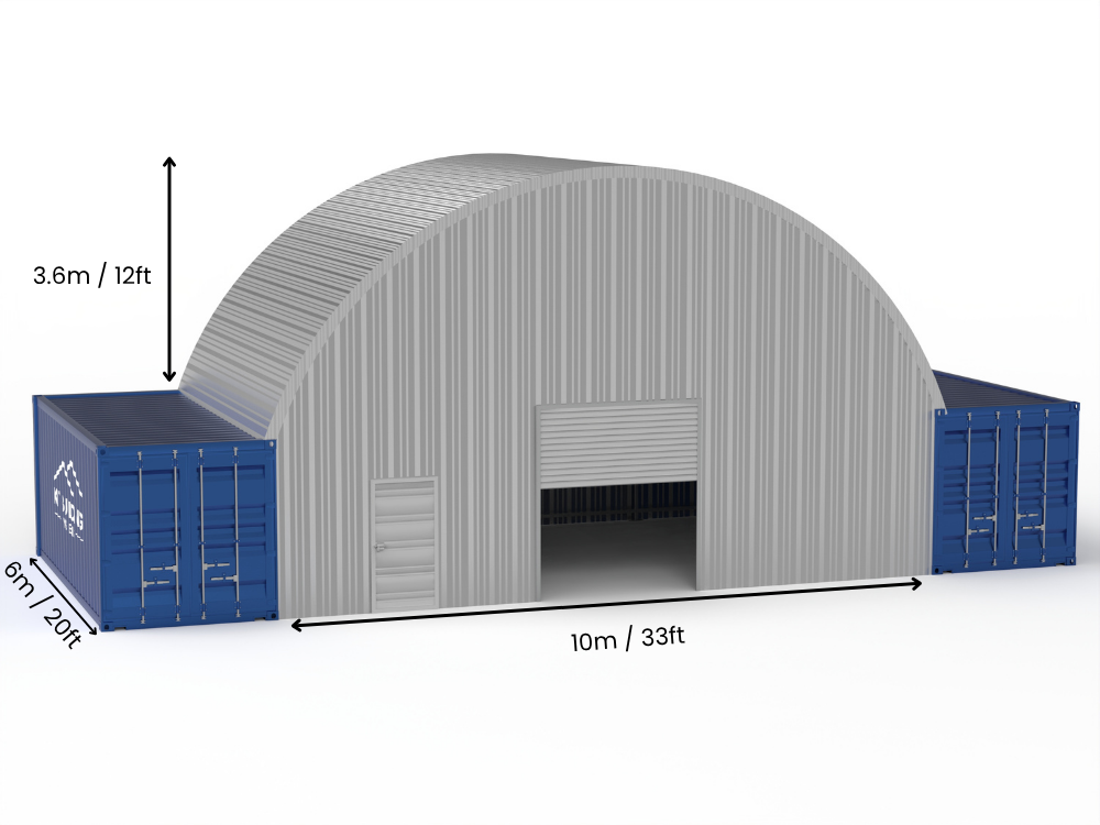 Coberturas de Contêiner de Aço - 33ft x 20ft x 12ft (10m x 6m x 3,6m)
