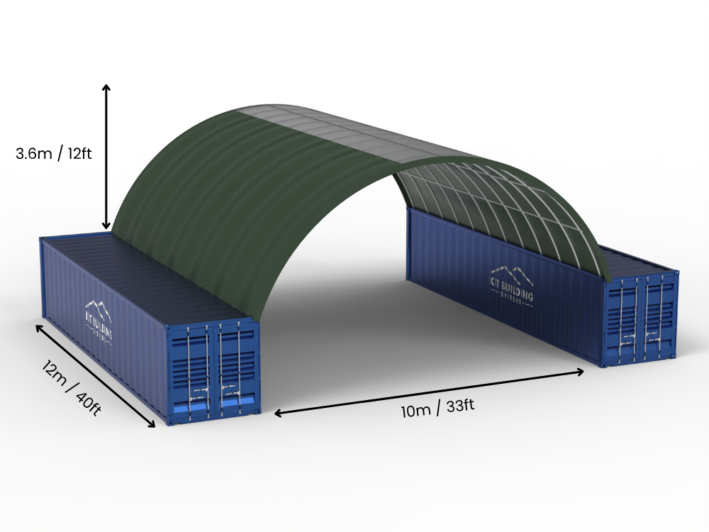 Coberturas para Contêiner - 33ft x 20ft x 12ft (10m x 6m x 3,6m)