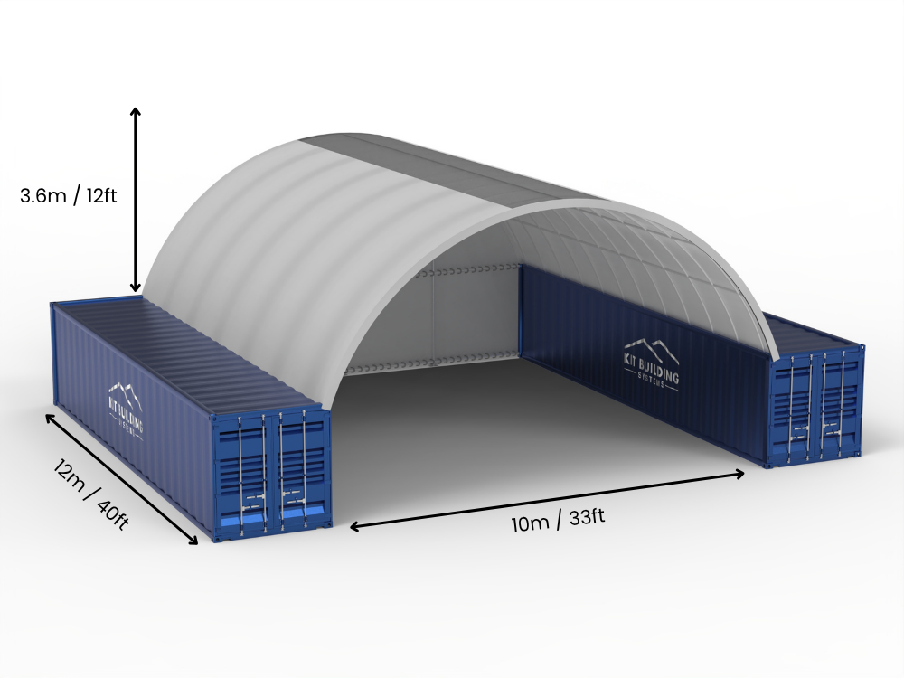 Coberturas para Contêiner - 33ft x 20ft x 12ft (10m x 6m x 3,6m)