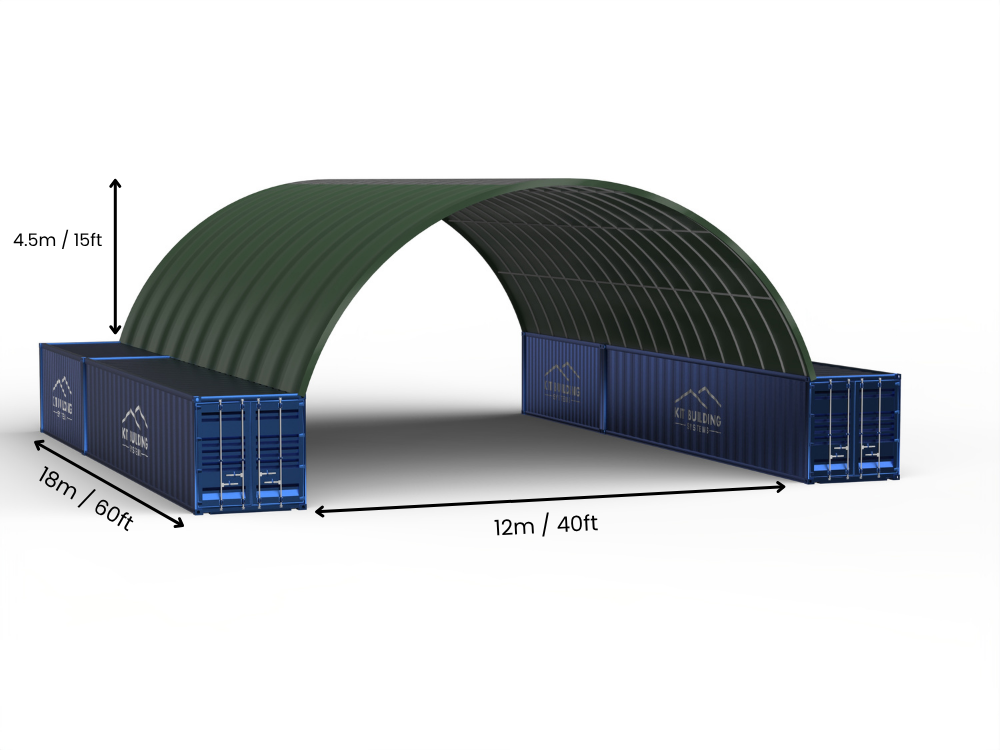 Coberturas para Contêiner - 40ft x 20ft x 15ft (12m x 6m x 4,5m)