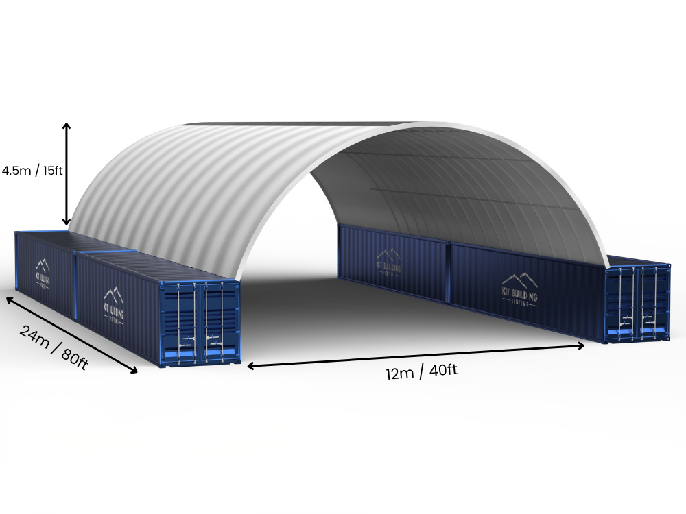 Coberturas para Contêiner - 40ft x 20ft x 15ft (12m x 6m x 4,5m)