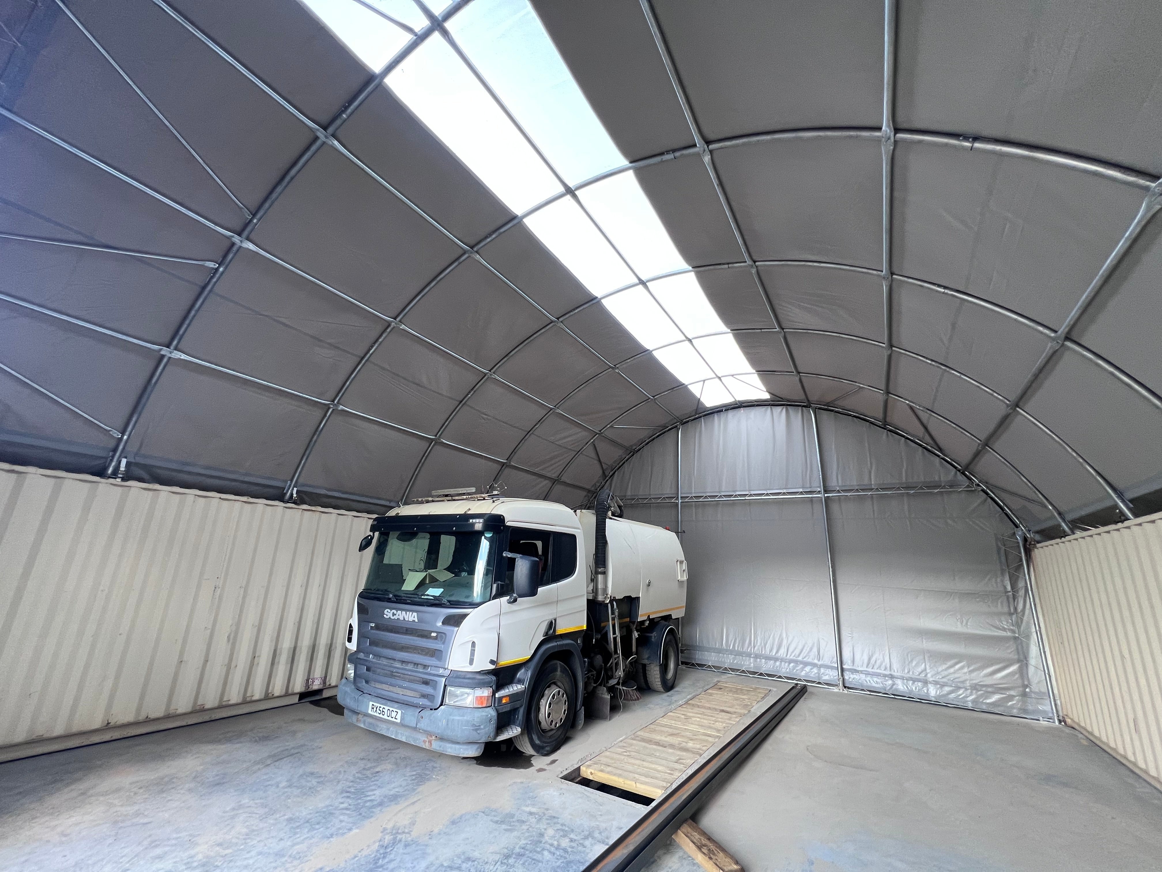 Coberturas para contentores - 40 pés x 40 pés x 15 pés (12m x 12m x 4,5m)
