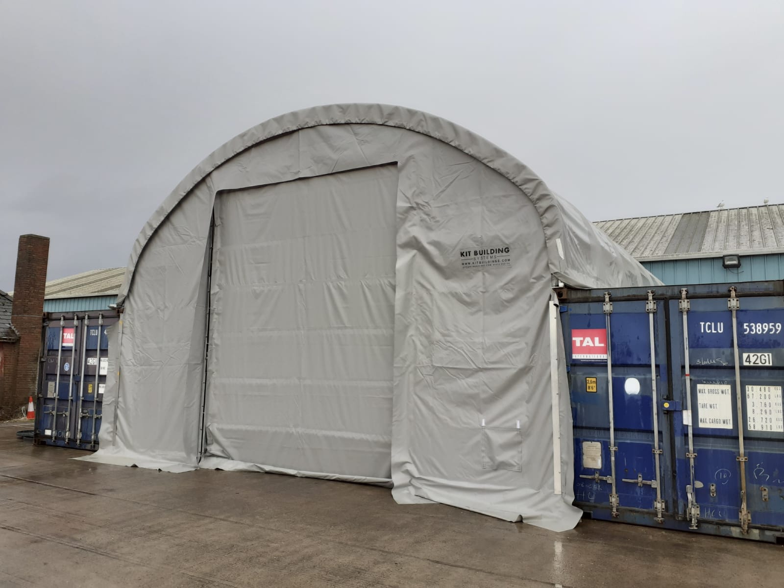 Coberturas para contentores - 20 pés x 20 pés x 6,5 pés (6m x 6m x 2m)