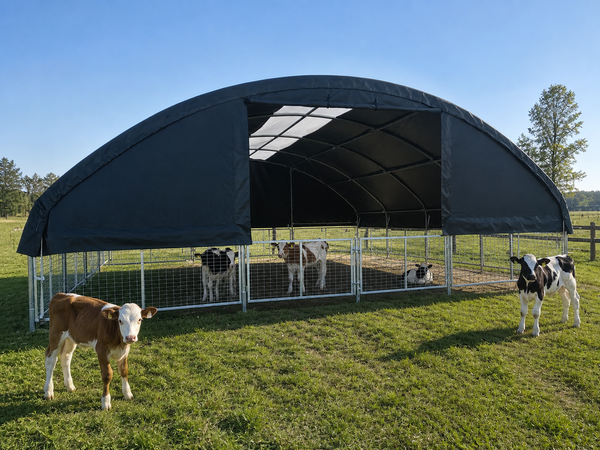How a 66ft x 33ft Shelter Provides Year-Round Protection for Animals and Machinery