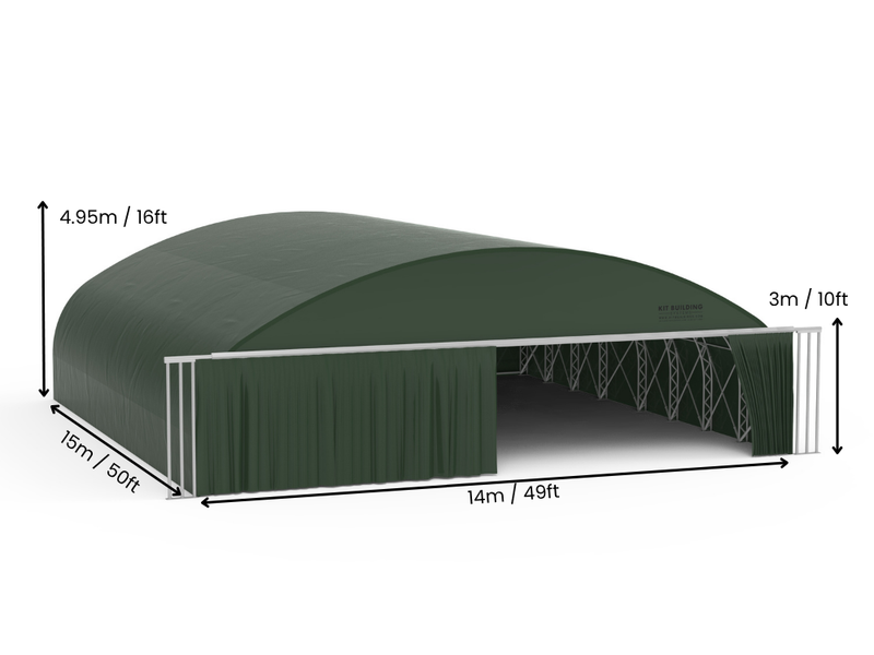 Hangar de Aeronaves de Tecido Verde