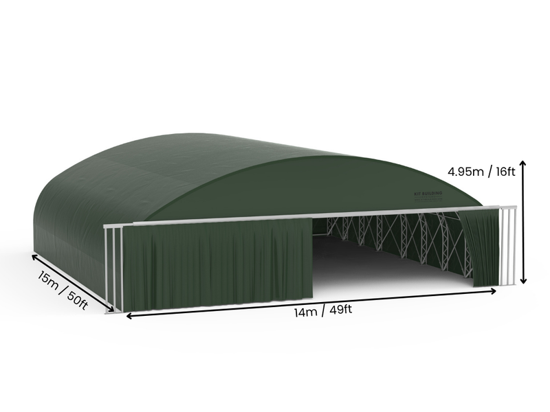 Hangar de Aeronaves de Tecido Verde