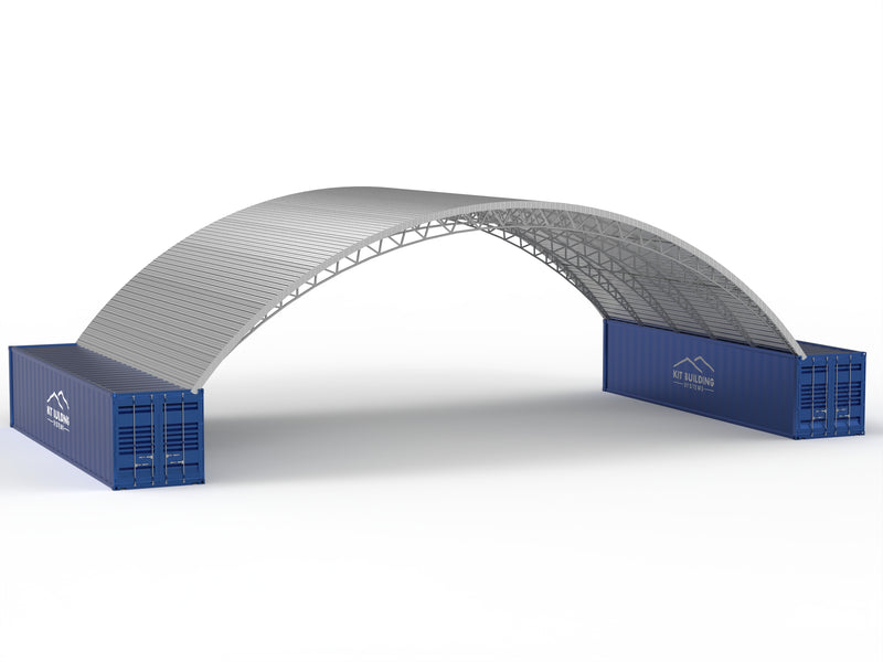 Coberturas para Contentores de Aço - 40ft x 40ft x 15ft (12m x 12m x 4,5m)