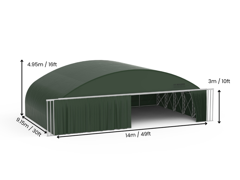 Hangar de Aeronaves de Tecido Verde