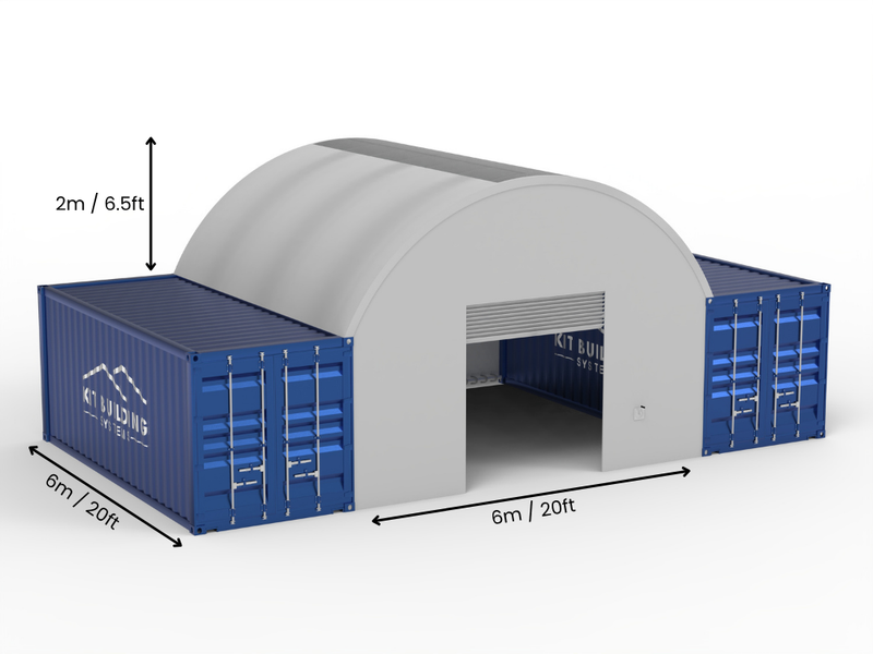 Coberturas para Contêiner - 20ft x 20ft x 6,5ft (6m x 6m x 2m)