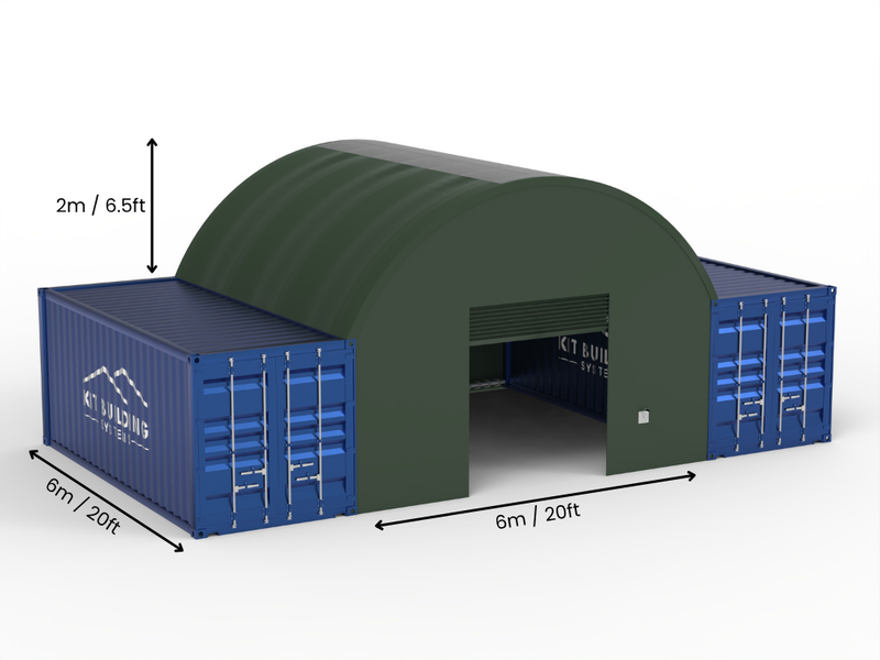 Coberturas para Contêiner - 20ft x 20ft x 6,5ft (6m x 6m x 2m)