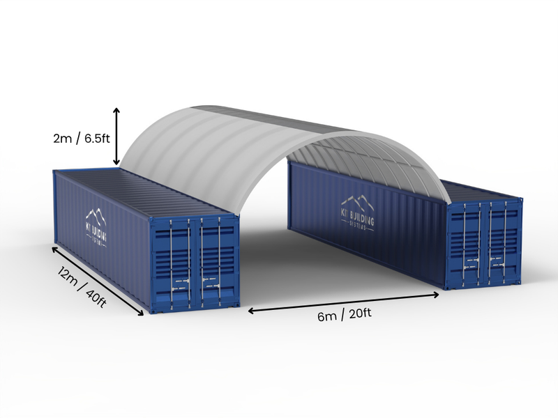 Coberturas para Contêiner - 20ft x 20ft x 6,5ft (6m x 6m x 2m)
