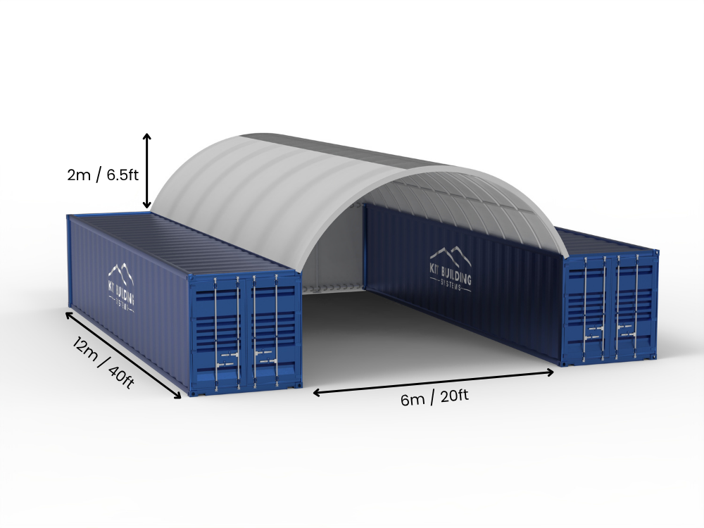 Coberturas para Contêiner - 20ft x 20ft x 6,5ft (6m x 6m x 2m)