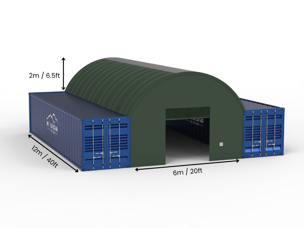 Coberturas para Contêiner - 20ft x 20ft x 6,5ft (6m x 6m x 2m)