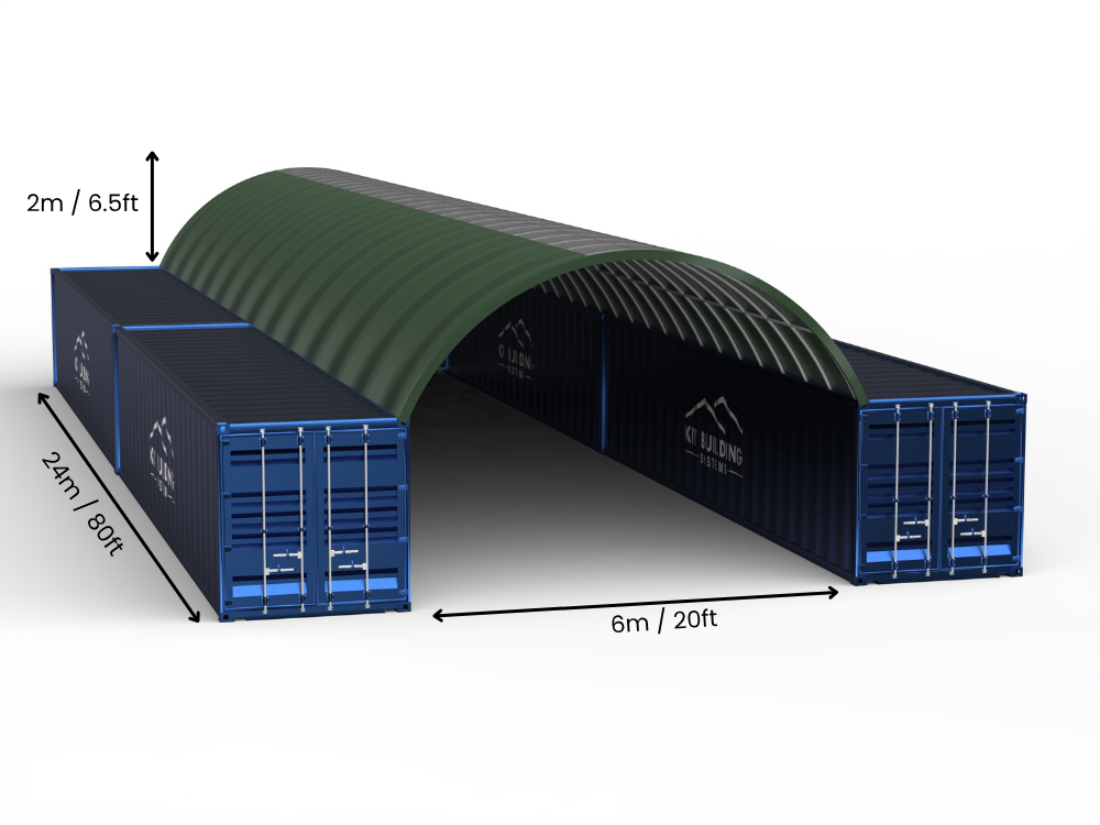 Coberturas para Contêiner - 20ft x 20ft x 6,5ft (6m x 6m x 2m)