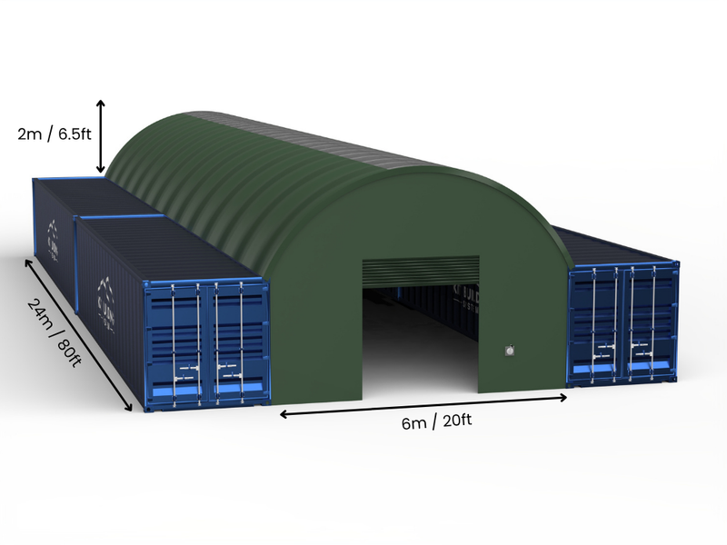 Coberturas para Contêiner - 20ft x 20ft x 6,5ft (6m x 6m x 2m)