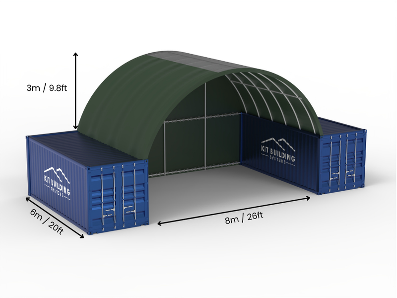 Coberturas para Contêiner - 26ft x 20ft x 10ft (8m x 6m x 3m)