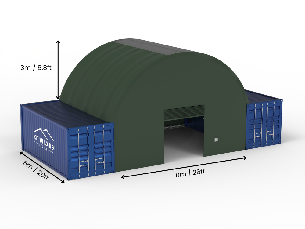 Coberturas para Contêiner - 26ft x 20ft x 10ft (8m x 6m x 3m)