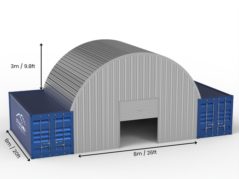 Coberturas de Contêiner de Aço - 20ft x 40ft x 6,5ft (6m x 12m x 2m)