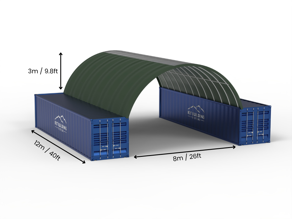 Coberturas para Contêiner - 26ft x 20ft x 10ft (8m x 6m x 3m)