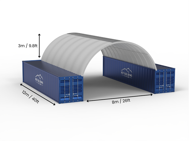 Coberturas para Contêiner - 26ft x 20ft x 10ft (8m x 6m x 3m)