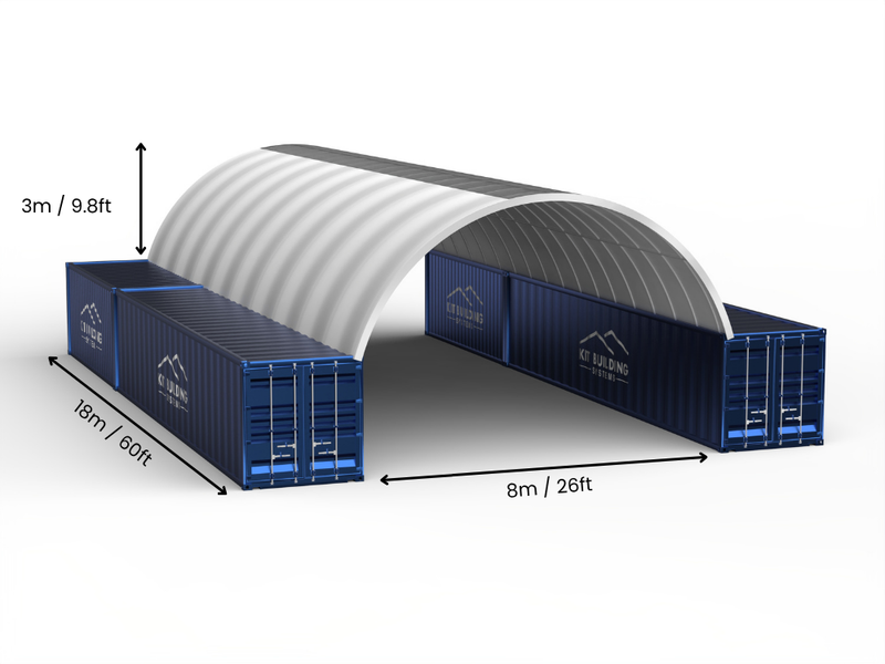 Coberturas para Contêiner - 26ft x 20ft x 10ft (8m x 6m x 3m)