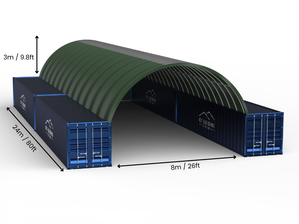 Coberturas para Contêiner - 26ft x 20ft x 10ft (8m x 6m x 3m)