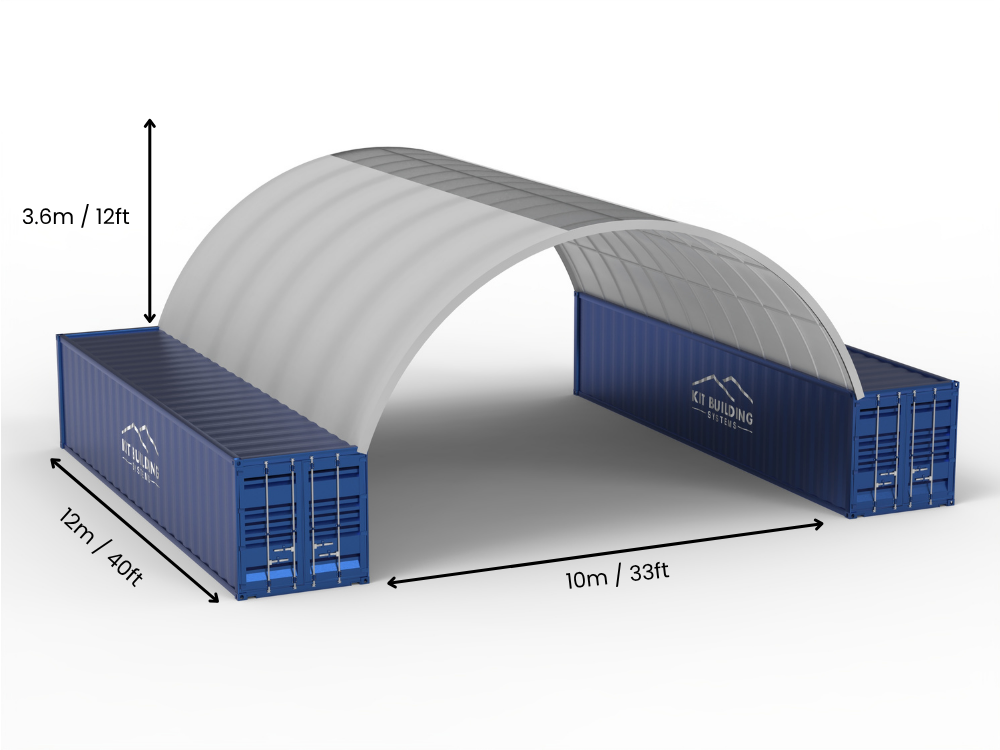 Coberturas para Contêiner - 33ft x 20ft x 12ft (10m x 6m x 3,6m)