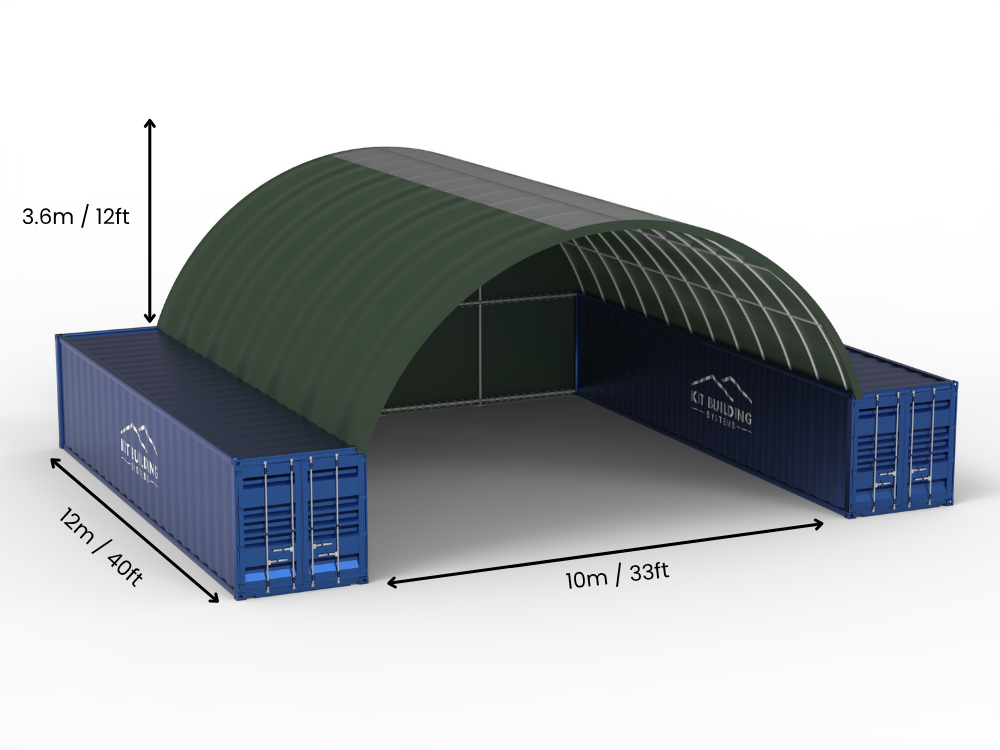 Coberturas para Contêiner - 33ft x 20ft x 12ft (10m x 6m x 3,6m)