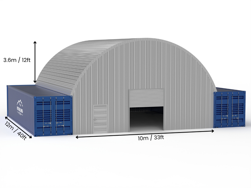 Coberturas de Contêiner de Aço - 33ft x 20ft x 12ft (10m x 6m x 3,6m)
