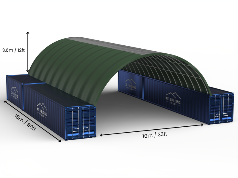 Coberturas para Contêiner - 33ft x 20ft x 12ft (10m x 6m x 3,6m)