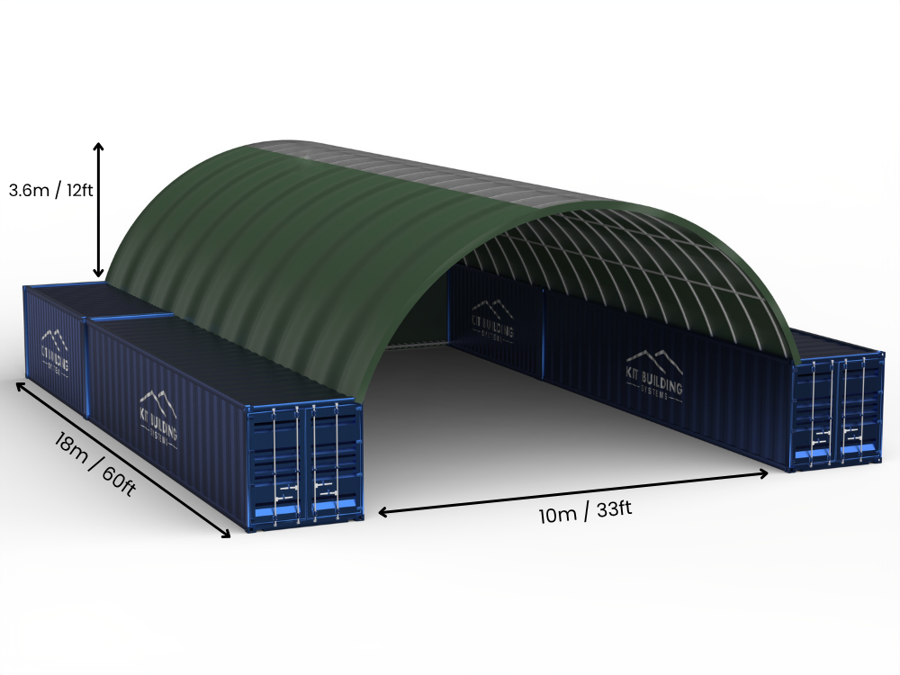 Coberturas para Contêiner - 33ft x 20ft x 12ft (10m x 6m x 3,6m)