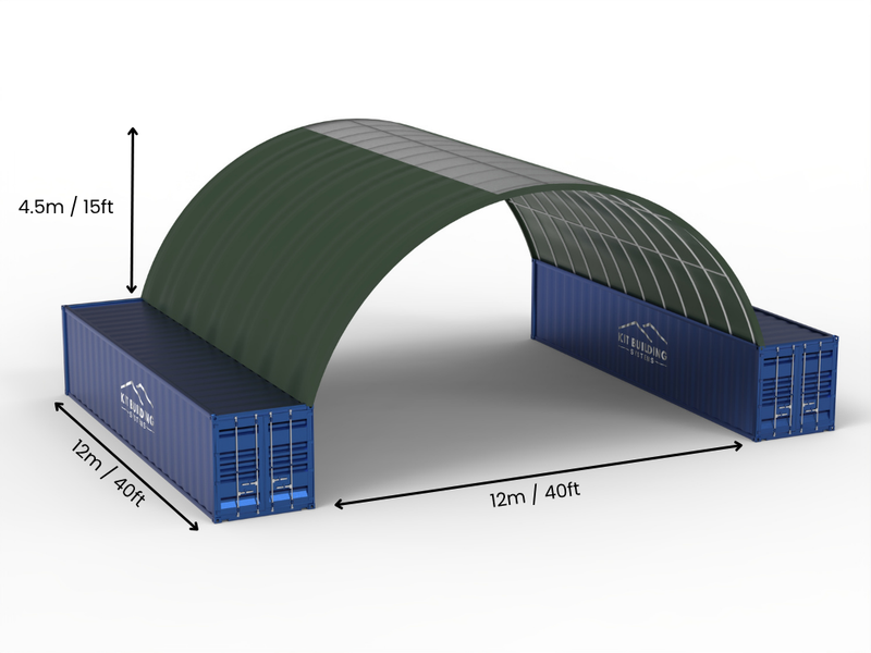 Coberturas para Contêiner - 40ft x 20ft x 15ft (12m x 6m x 4,5m)