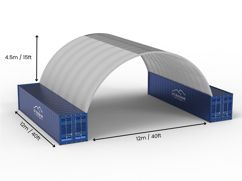Coberturas para Contêiner - 40ft x 20ft x 15ft (12m x 6m x 4,5m)