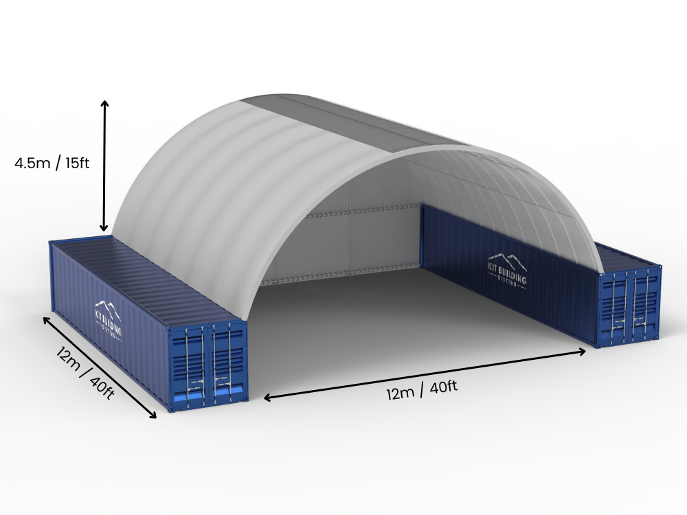 Coberturas para Contêiner - 40ft x 20ft x 15ft (12m x 6m x 4,5m)