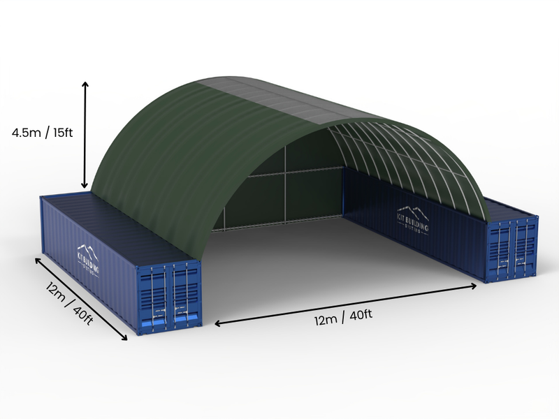 Coberturas para Contêiner - 40ft x 20ft x 15ft (12m x 6m x 4,5m)