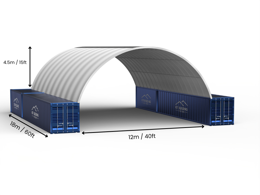 Coberturas para Contêiner - 40ft x 20ft x 15ft (12m x 6m x 4,5m)