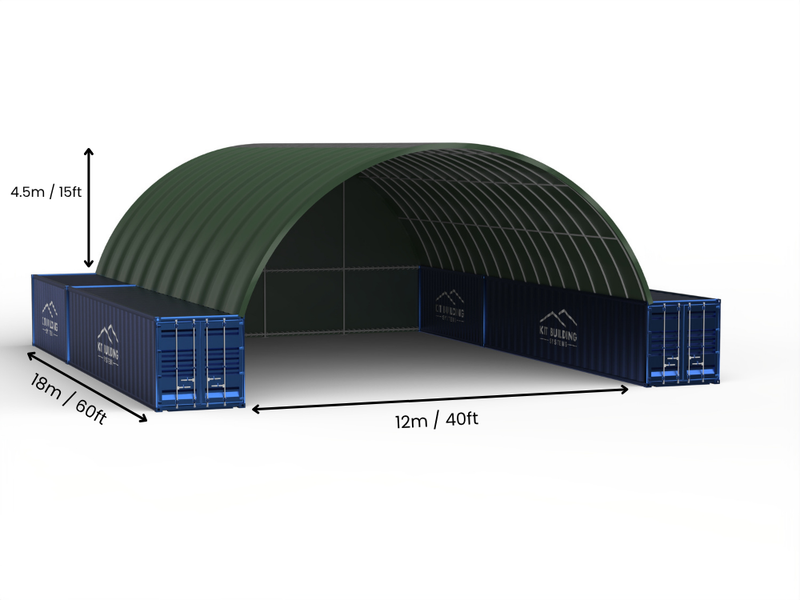 Coberturas para Contêiner - 40ft x 20ft x 15ft (12m x 6m x 4,5m)