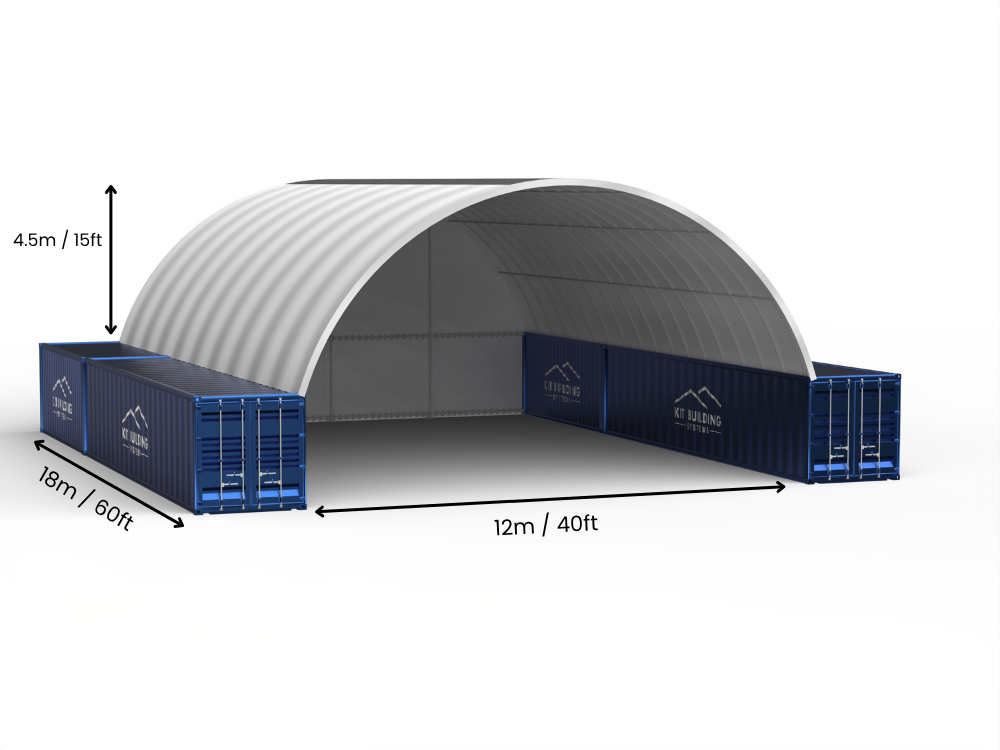 Coberturas para Contêiner - 40ft x 20ft x 15ft (12m x 6m x 4,5m)
