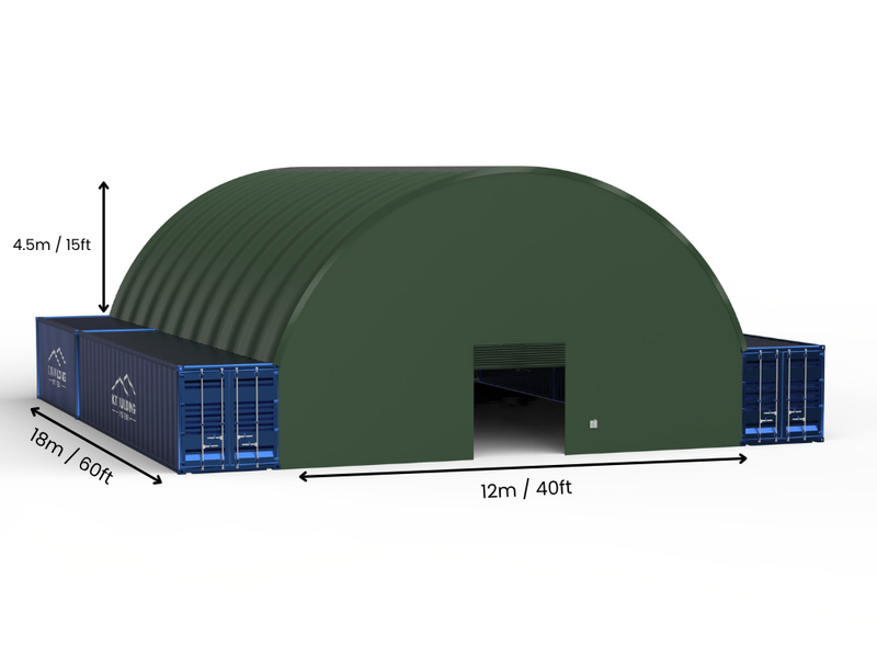 Coberturas para Contêiner - 40ft x 20ft x 15ft (12m x 6m x 4,5m)