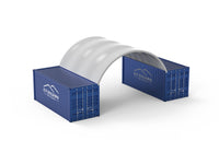 Coberturas para contentores - 20 pés x 20 pés x 6,5 pés (6m x 6m x 2m)
